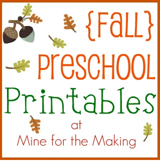Free Fall Preschool Printables