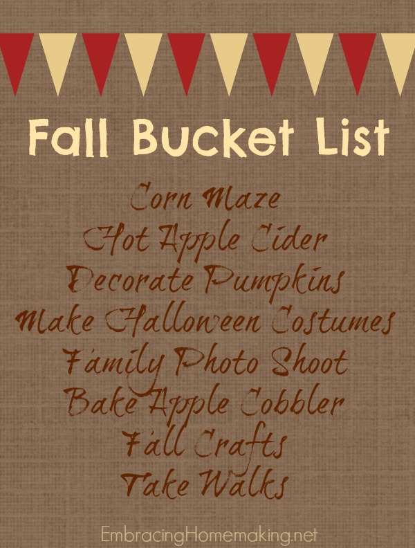 Fall Bucket List