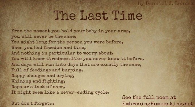 The Last Time Poem