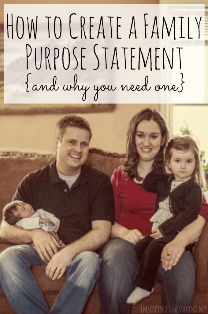 Family Purpose Statement Examples
