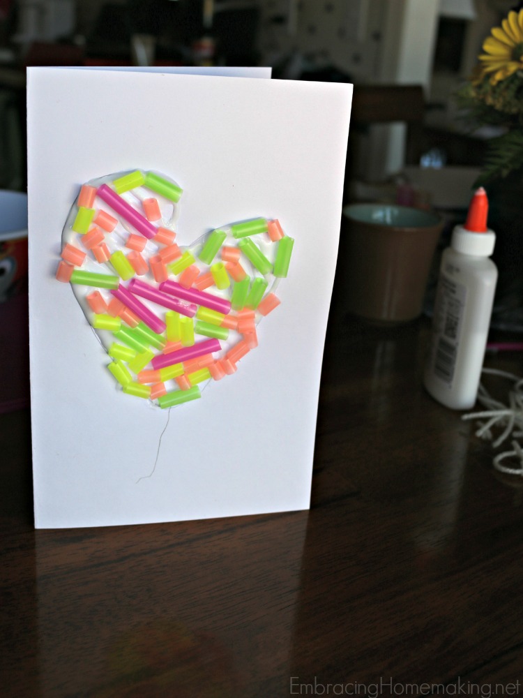 Straw Heart Card