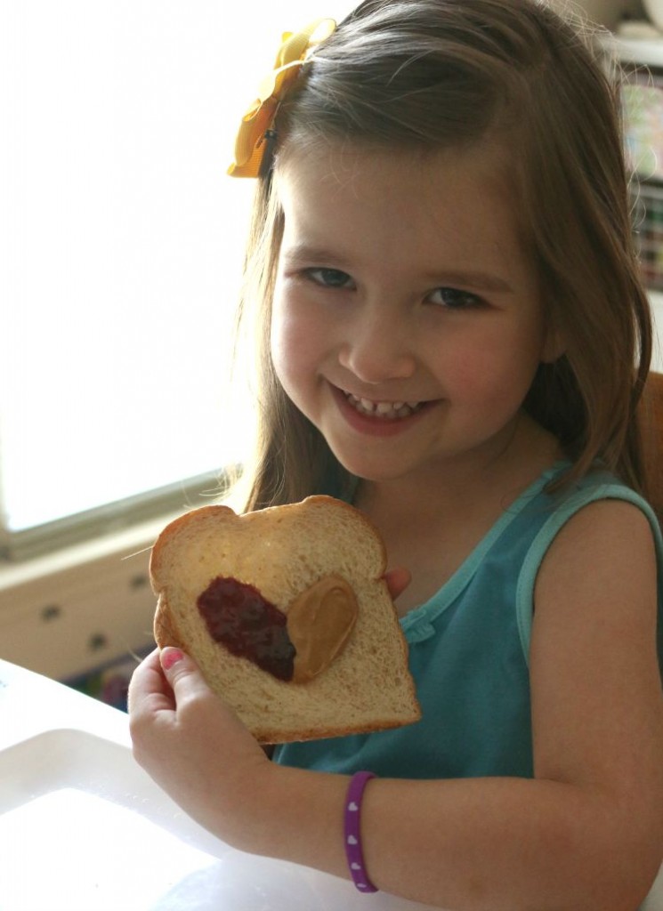 Peanut Butter and Jelly Heart