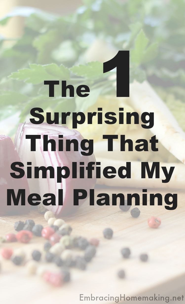 Simplified Meal Planning