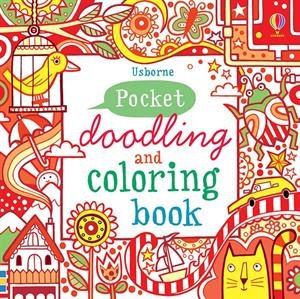 Pocket Doodling and Coloring Book Red