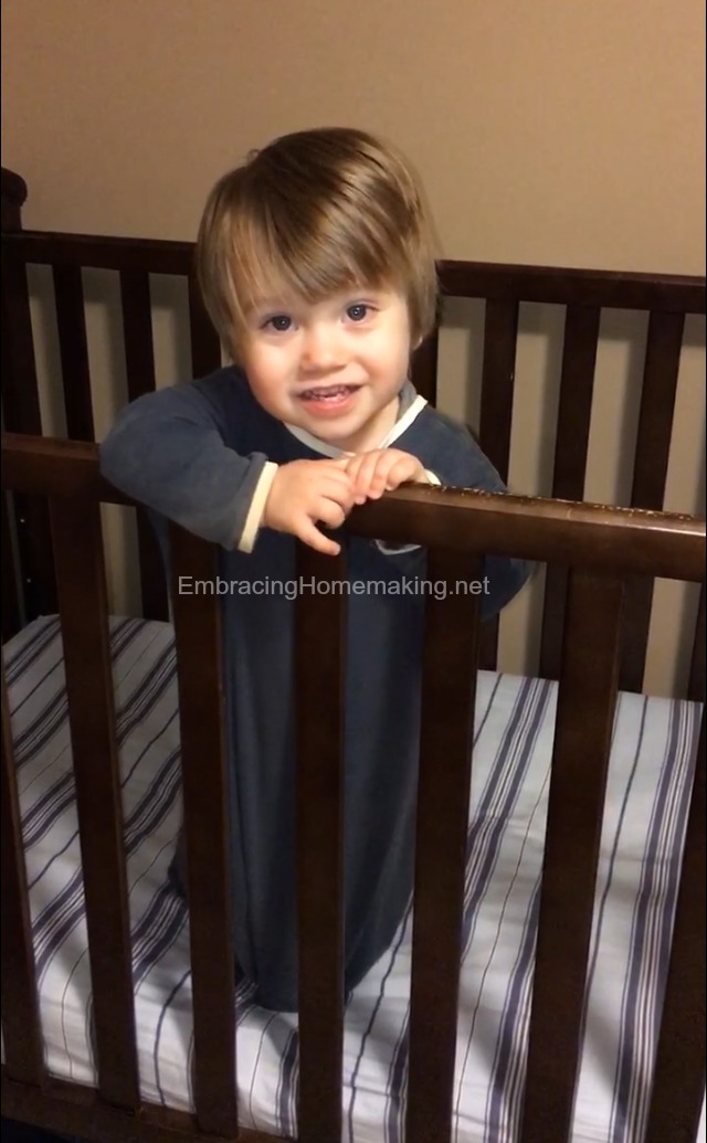 Baby Boy in Crib