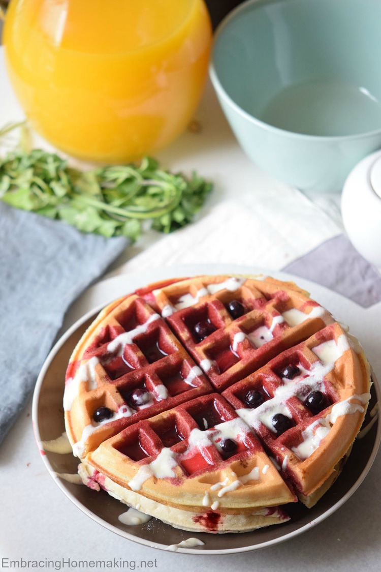 Blueberry Cake Waffles Recipe