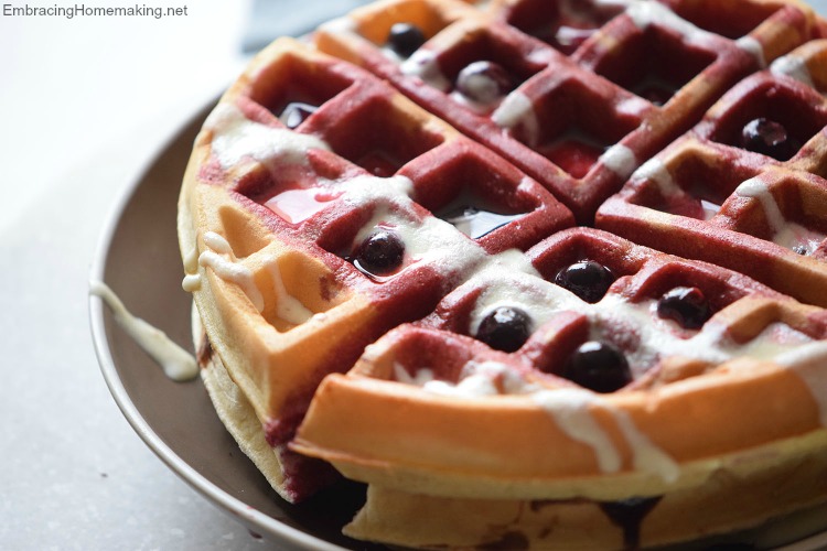 Blueberry Cake Waffles