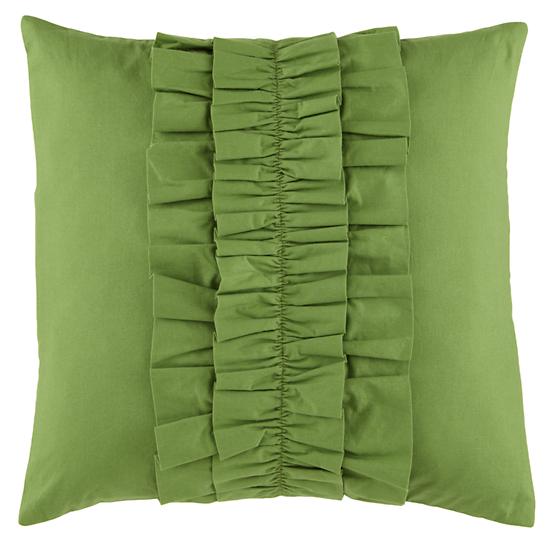 Green Ruffle Pillow