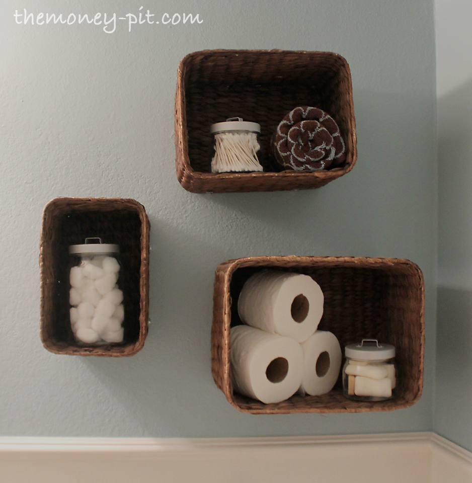 Wall Baskets for Bathroom Storage