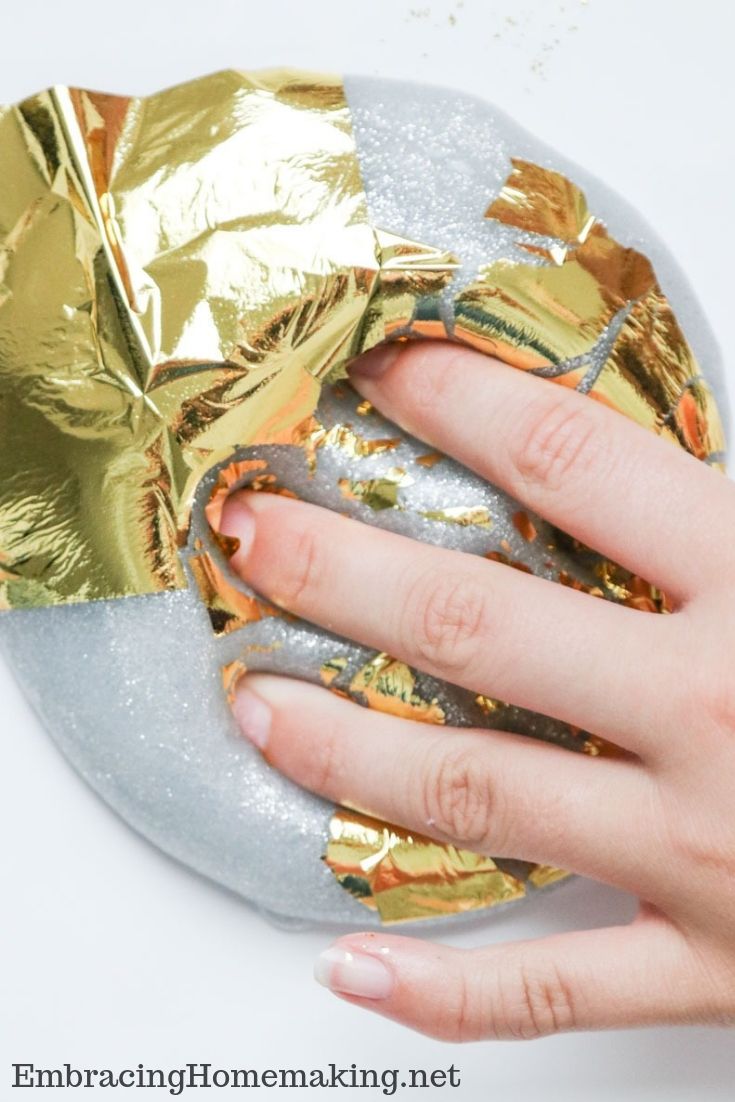 Silver Gold Foil Glitter Slime