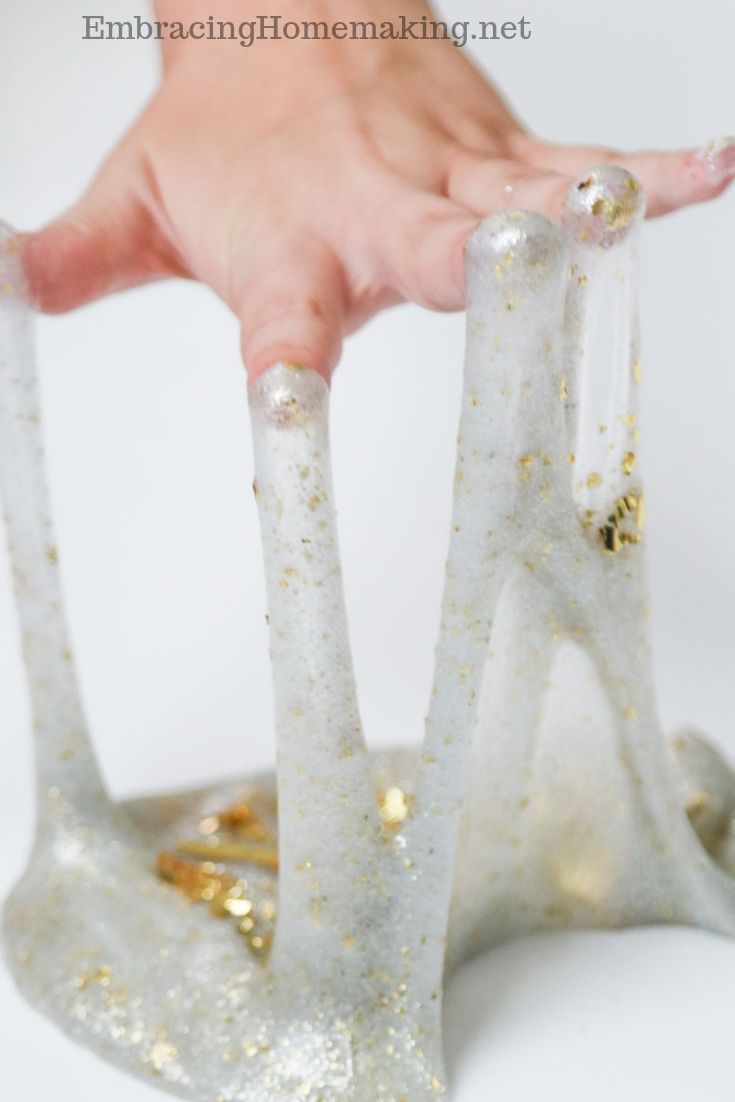 Stretchy Silver Gold Leaf Slime