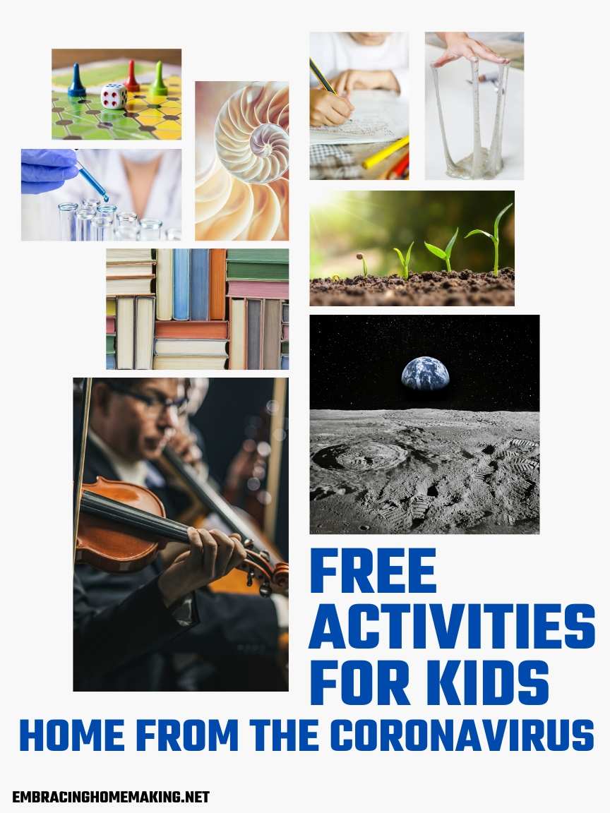 Free Activities for Kids Coronavirus